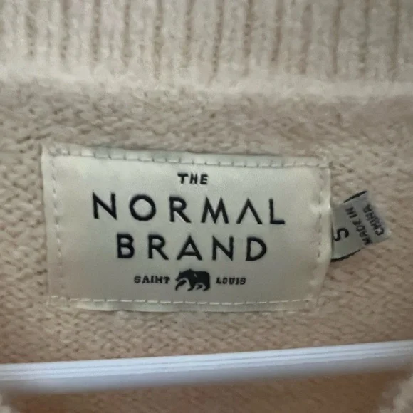 The Normal Brand Cream and Maroon Patterned Sweater - Picture 3 of 4